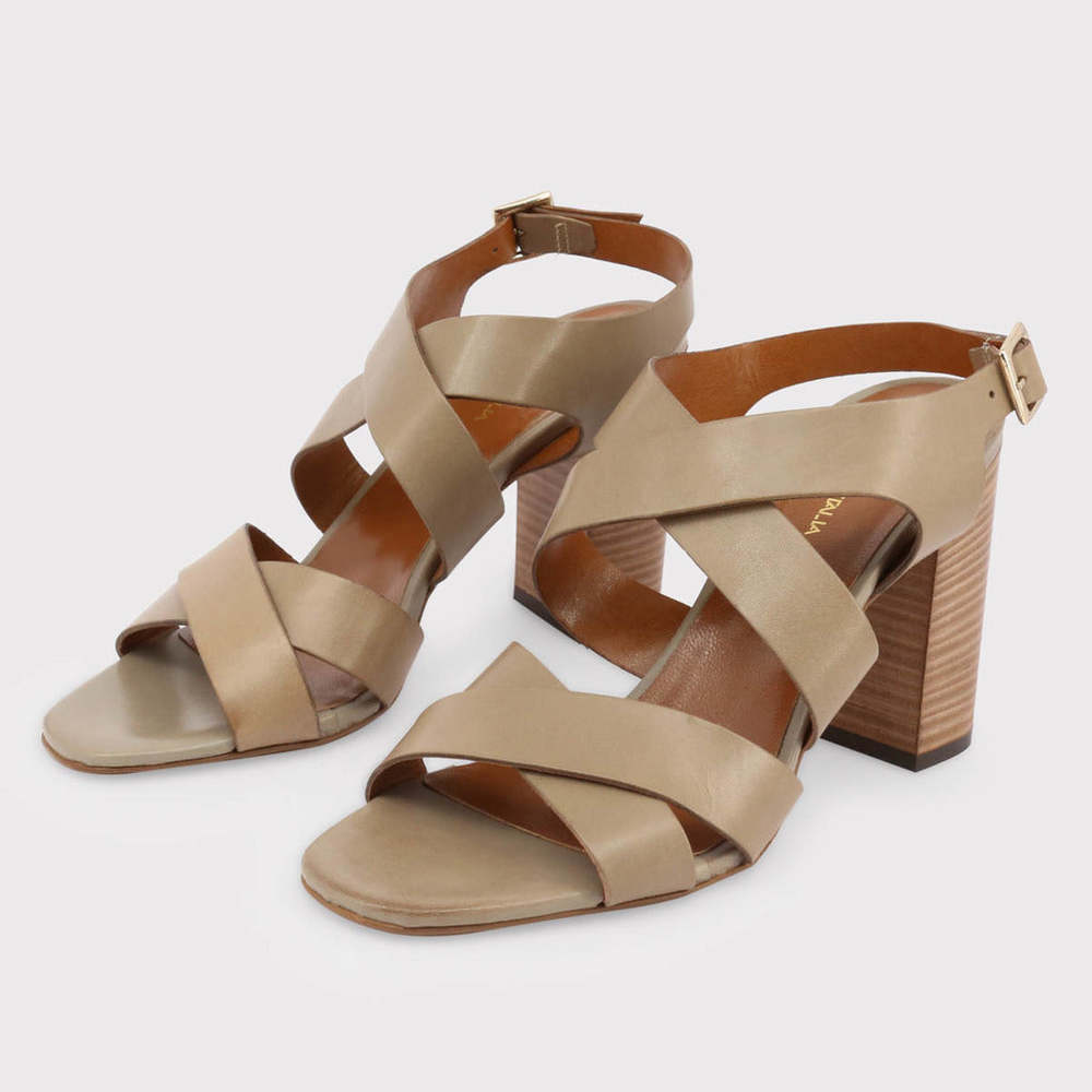 Made in‎ Italia Shoes Brown Women Sandals Leather